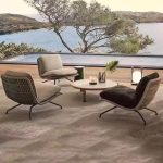 Schwarzes Sofa mit abnehmbarem Schaumstoffkissen, UV-beständig für 1 Person, trendiger Stil, 1 Stück, 1-Sitzer Sofa