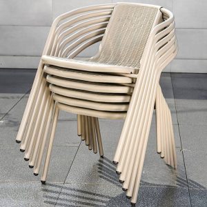 Outdoor-Essset mit Kreidetischplatte, Polymer-Verbundsitz, flammhemmend 5-teilig, Stuhl, einfacher Stil und Tisch, 51"L x 31"B x 28"H, Tisch & 4 Stühle