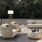 Cord-Rahmen hellgraues Loveseat für 2 - Modern mit Kissen UV-beständig und Polster, 55"L x 31.5"B x 27.5"H