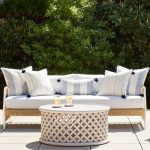 Weißes Sofa mit Schaumstoffpolsterung für 3 Personen, UV-beständig, trendiger Stil, inklusive Kissen, 1 Stück, 3-Sitzer Sofa