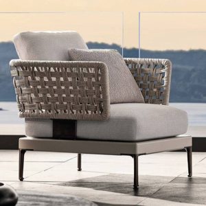 Edelstahl-Schwamm-Loveseat für 2 Personen mit abnehmbarem Kissen, modularer Design, Kissen und UV-beständig, 2-Sitzer-Ecksofa