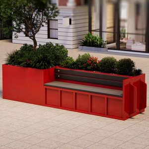 Einfache Midnight Black Alloy Parkbank mit Kissen und Rückenlehne, 70,9"L x 17,7"B x 29,5"H