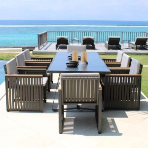 Dunkelgrünes Metall Loveseat - UV-beständig für 2 Personen - Trendig mit Kissen, 1 Stück, Loveseat