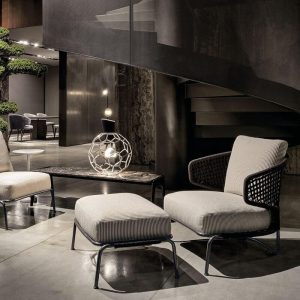 Schwarzes Legierungsloveseat für 2 - Trendig, UV-beständig mit Kissen, 1 Stück, Loveseat