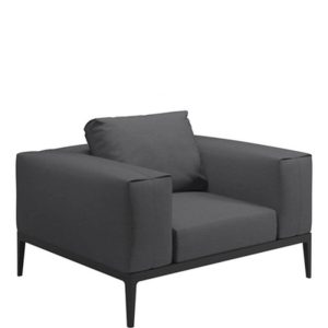 Trendy Schwarzes Metall Sofa - Wasserdicht für 1 Person mit Kissen, 1 Stück, 1-Sitzer Sofa