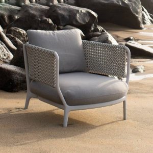 Creme Sofa mit abnehmbarem Kissen, Legierungsrahmen, UV-beständig für 1, trendiger Stil, 1 Stück, 28"L x 28"B x 30"H