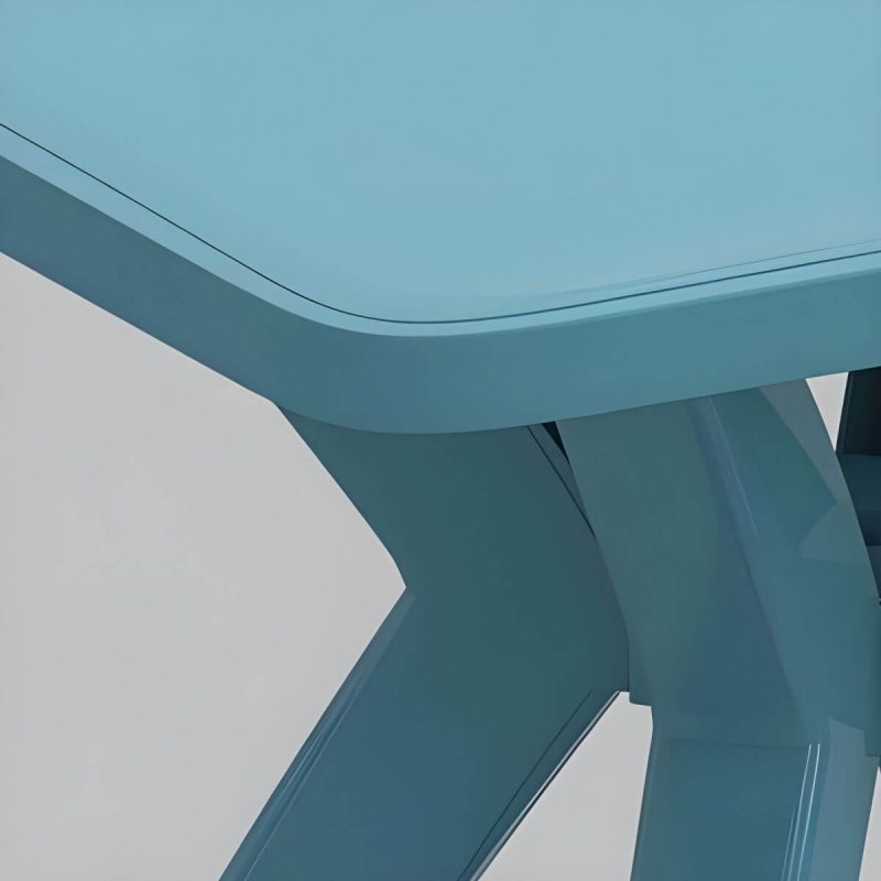 Moderner geometrischer WeCourtyard Tisch Kunststoffrahmen wasserdichter Außentisch - Nur Tisch Rund Weiß